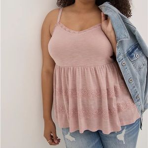 TORRID Babydoll V-Neck Lace Trim Cami